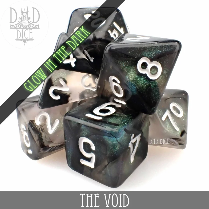 The Void (Glow) Dice – Set of 7