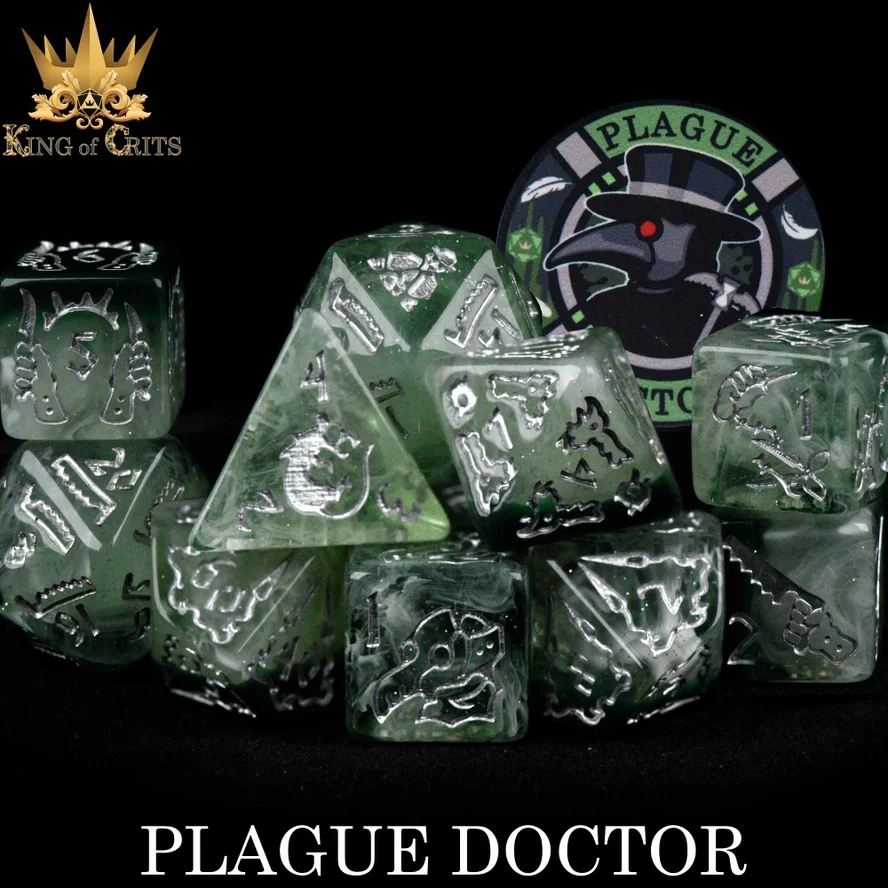Plague Doctor Dice – Set of 11