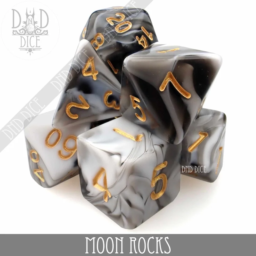 Moon Rocks Dice – Set of 11