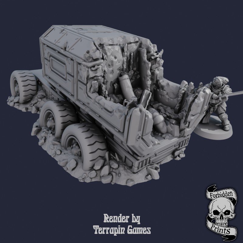 District 0012 Destroyed Vehicle Base A2 with Clips