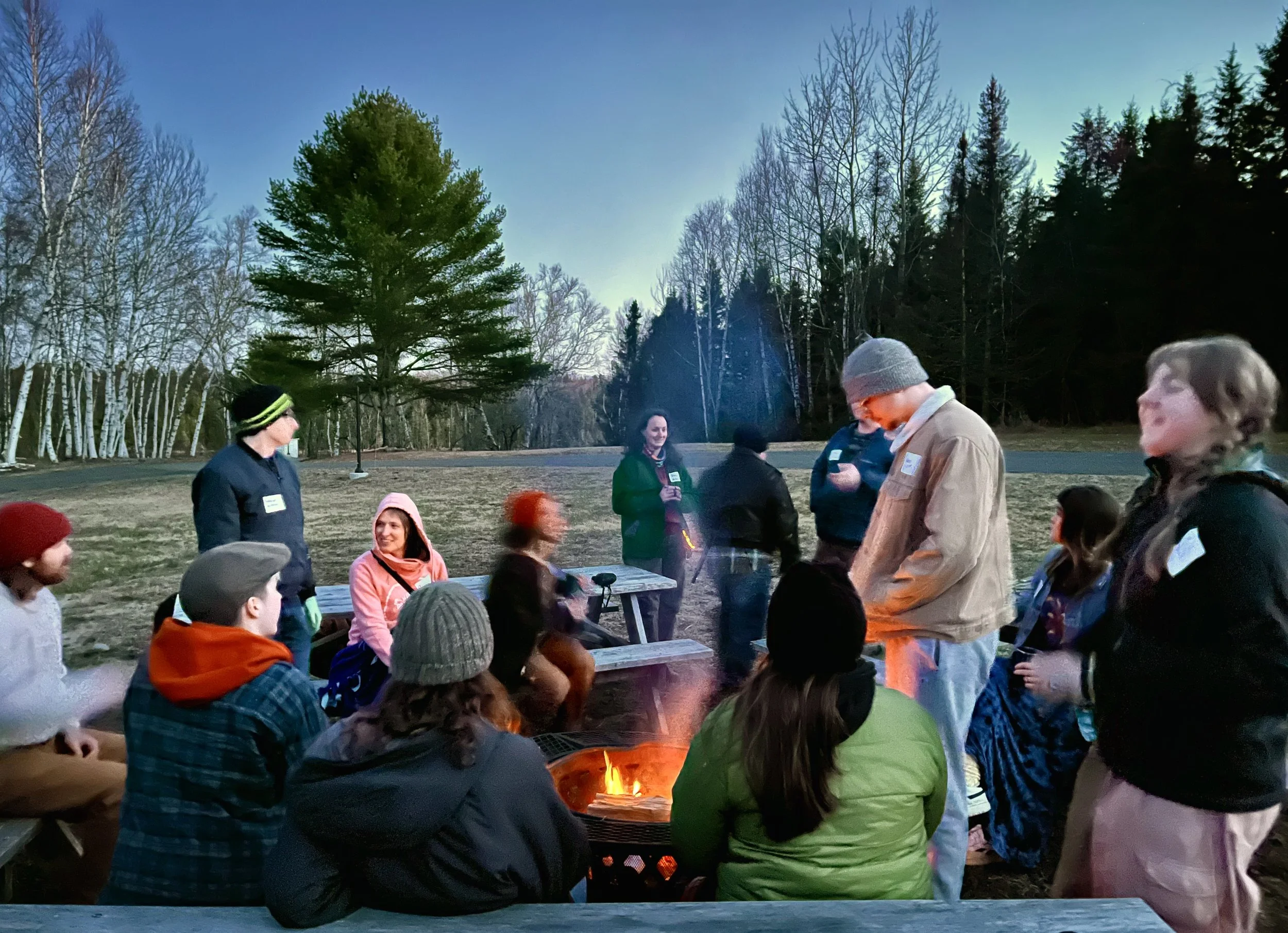Campfire Gathering, April 2026. Millinocket. 