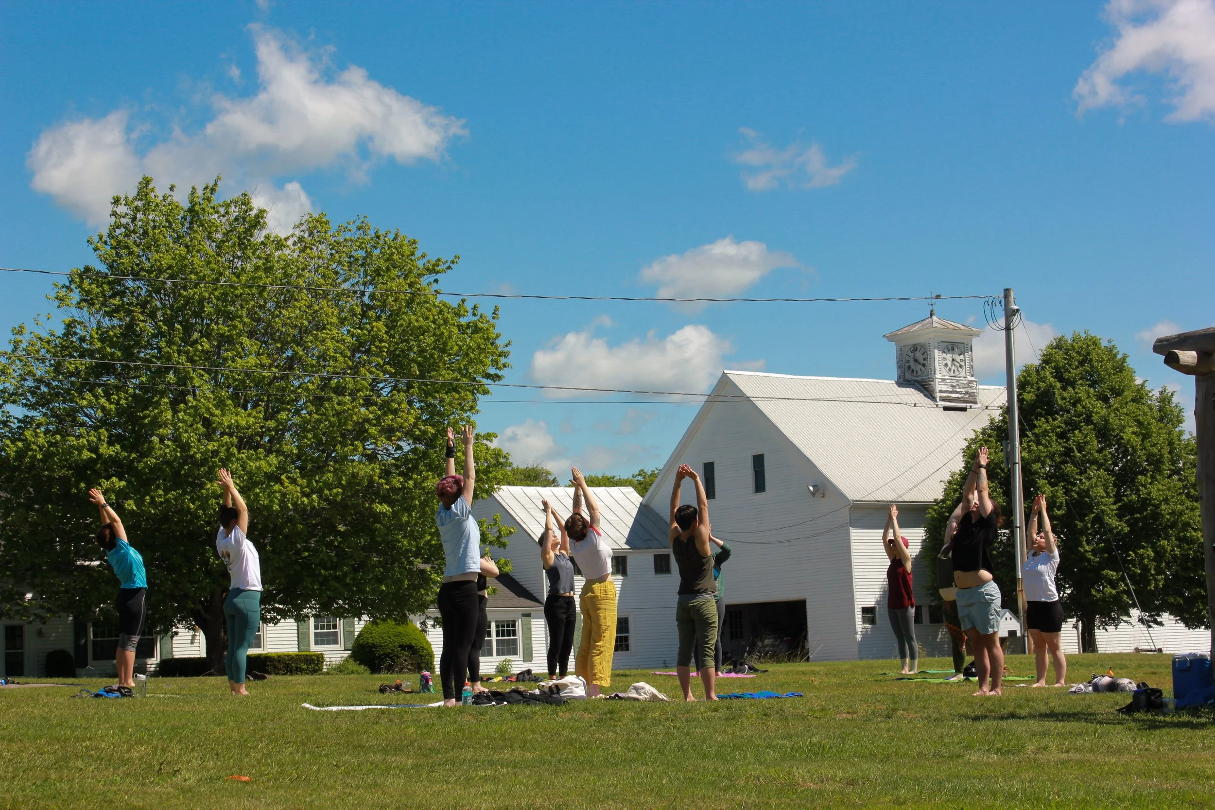 Community Yoga, June 2022. Brunswick-Topsham Land Trust.