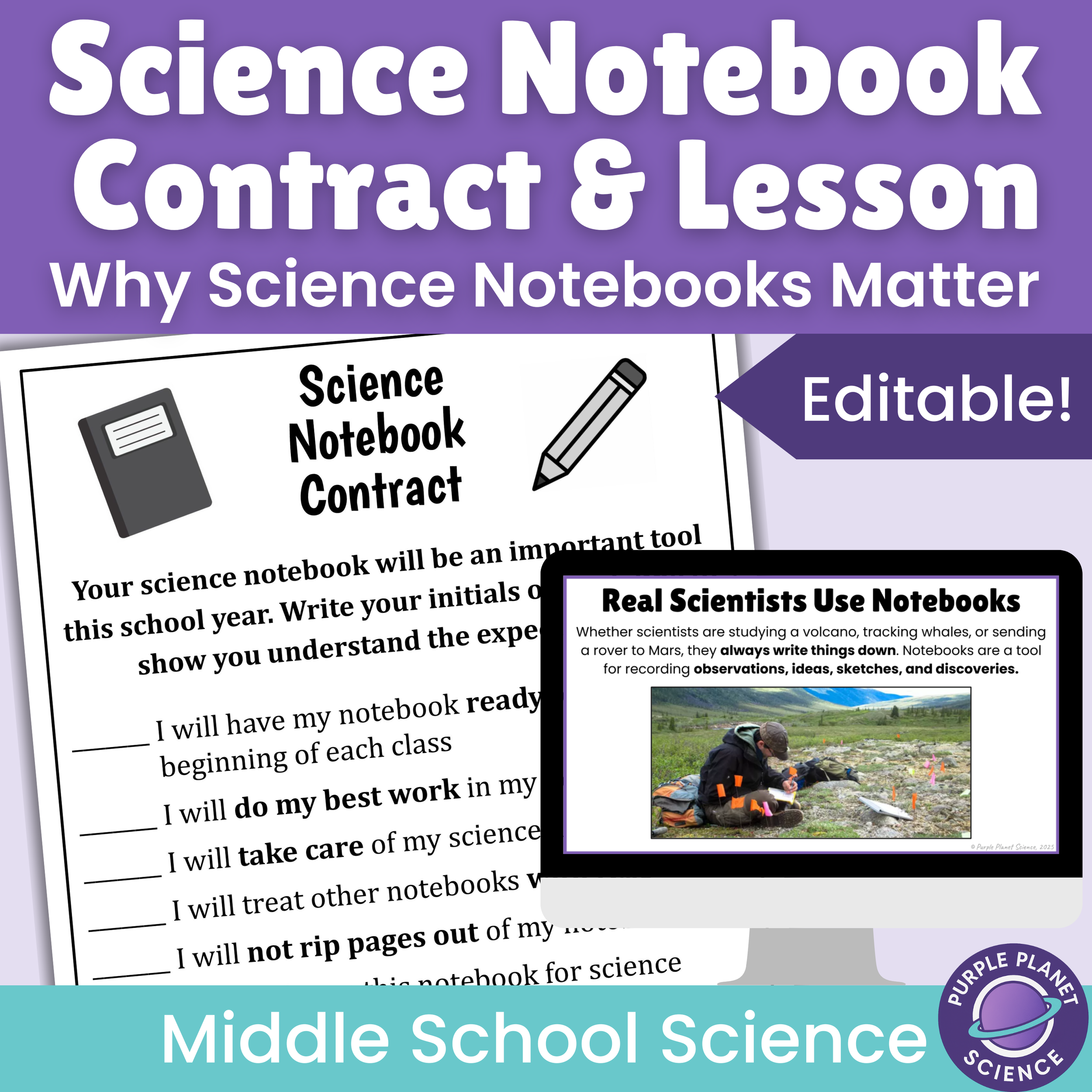 Science Notebook Contract Lesson