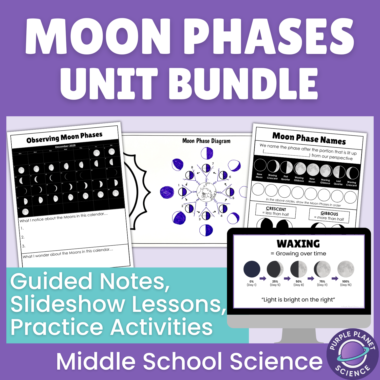 Moon Phases Unit Bundle Lesson Resource