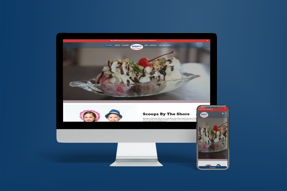 Hershey’s Beach Ice Cream Shop Website Design