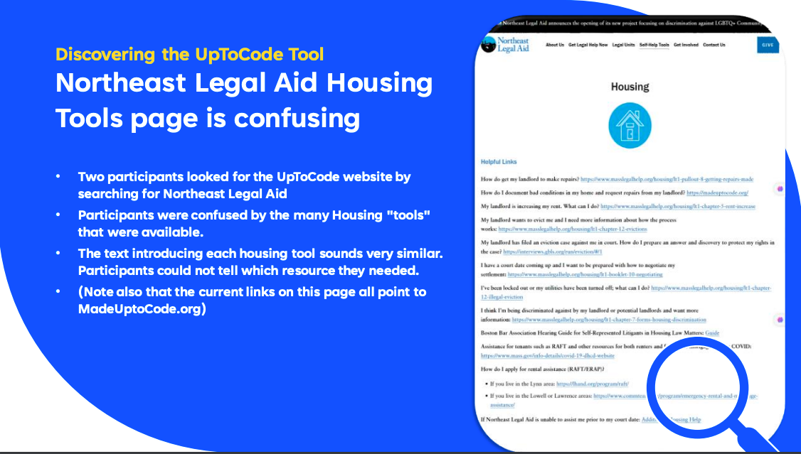 Documentation of the Housing Tools Page