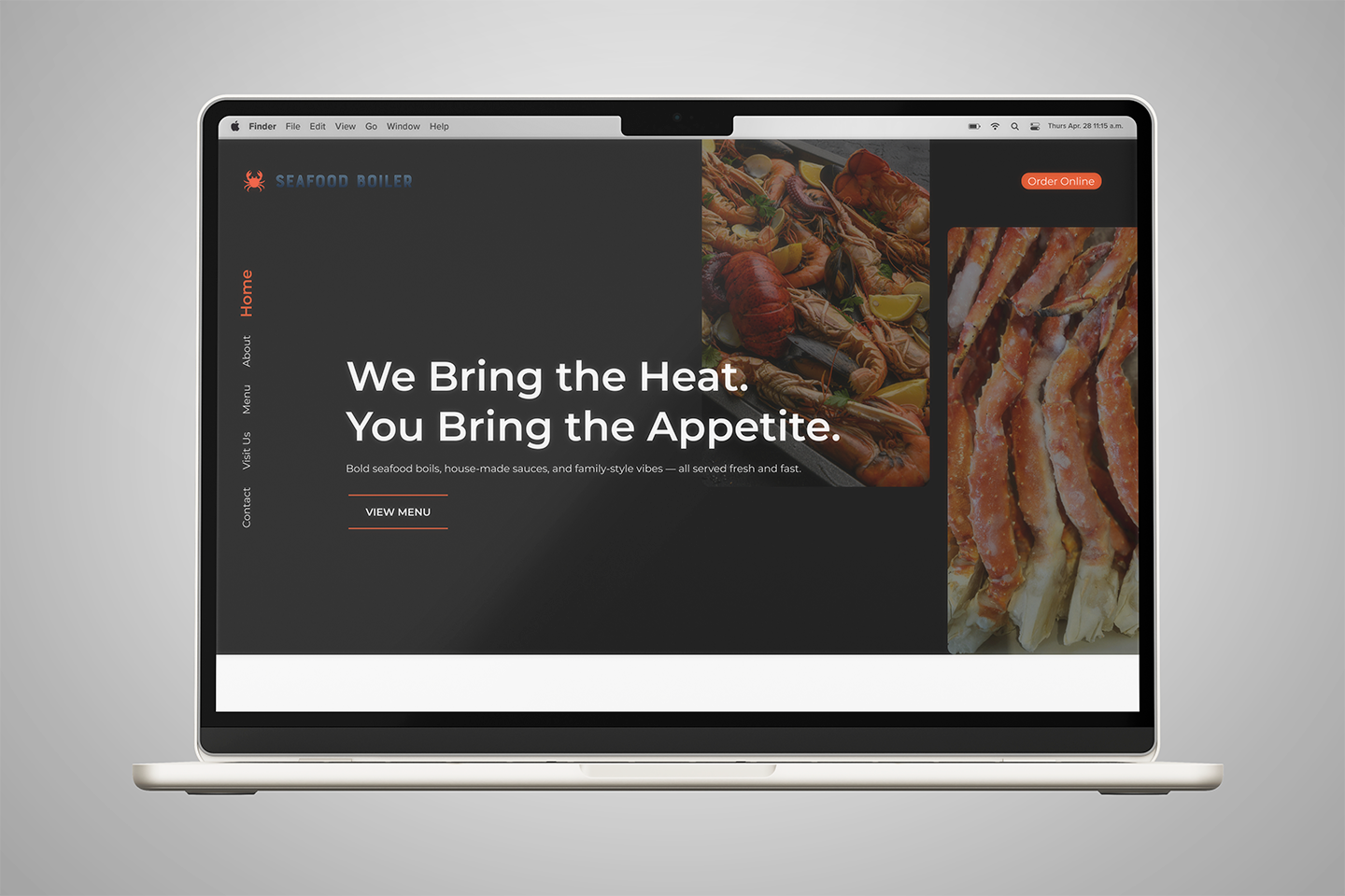 Seafood Boiler Website Design
