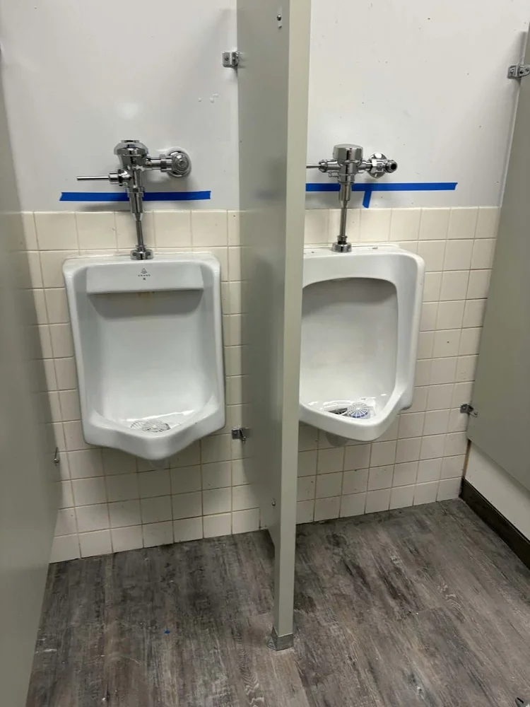 Commercial urinal replacement — VM Diamond Construction