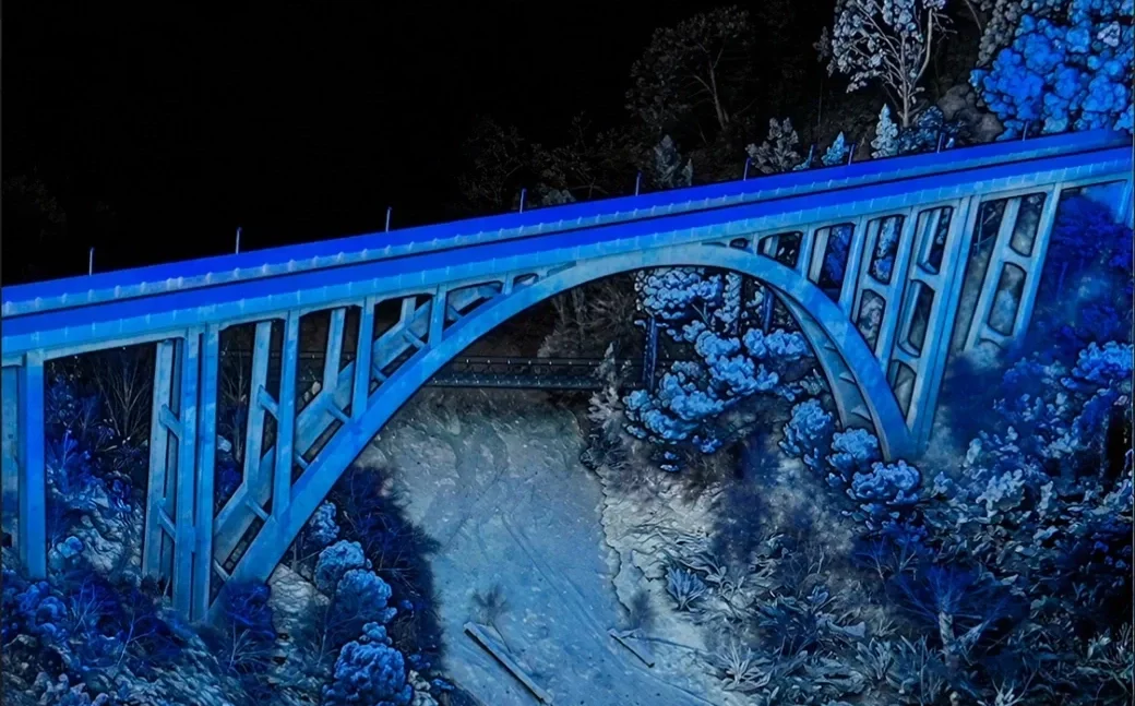 A SLAM LiDAR scan of a bridge captured by the Artec Jet
