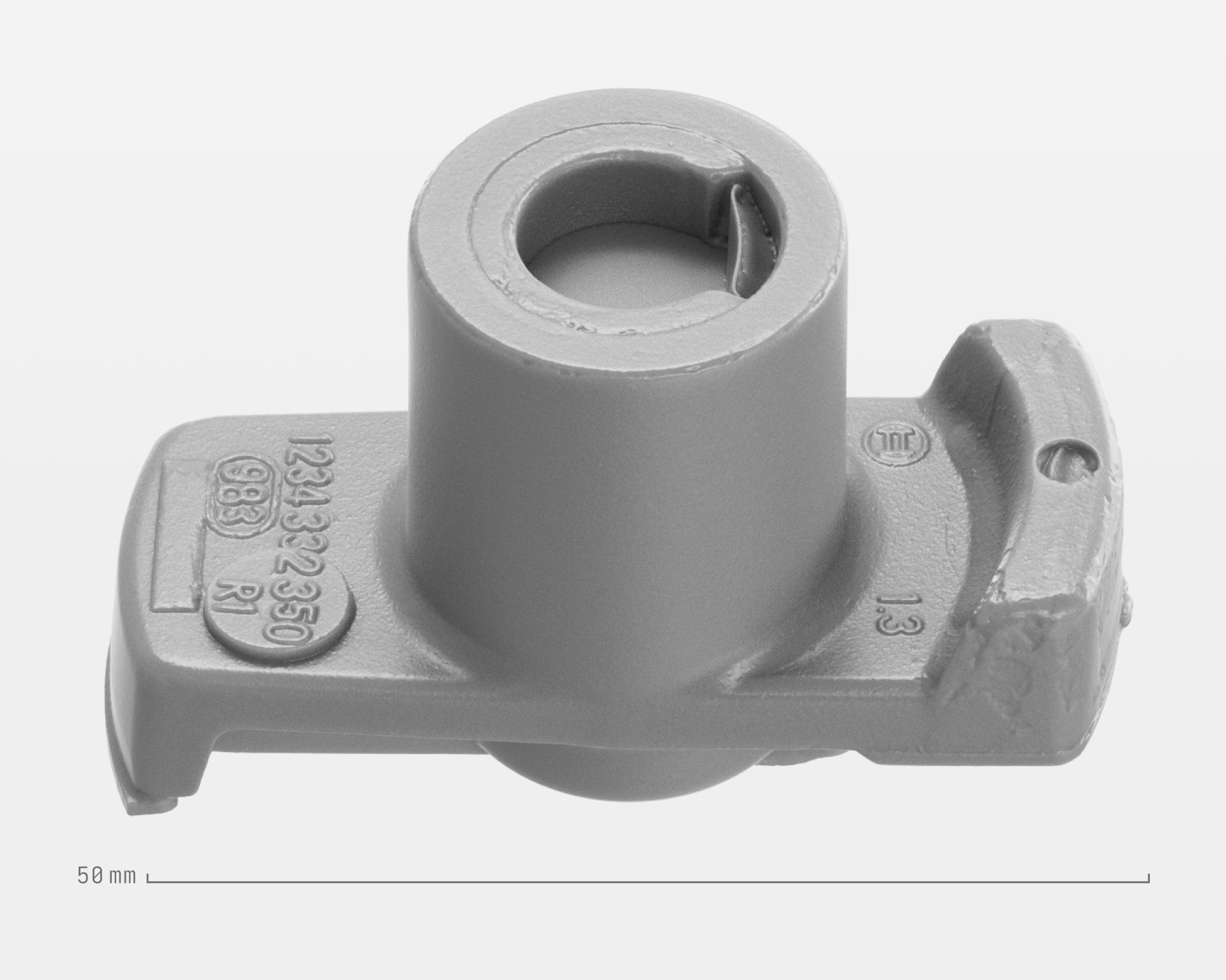 Close-up of a small detailed part scanned in super-high resolution with the Artec Micro II