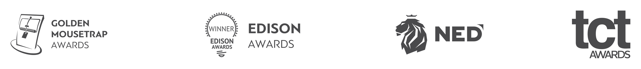 Logos of innovation & design awards won by the Artec Leo