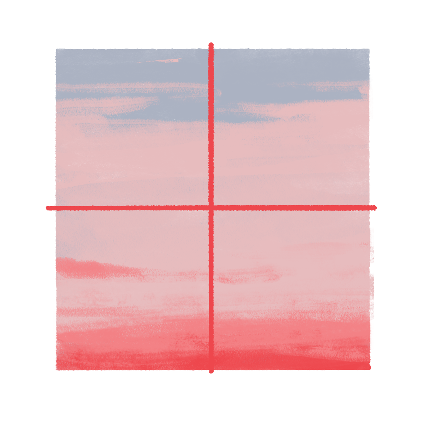 Red and pink sunrise.