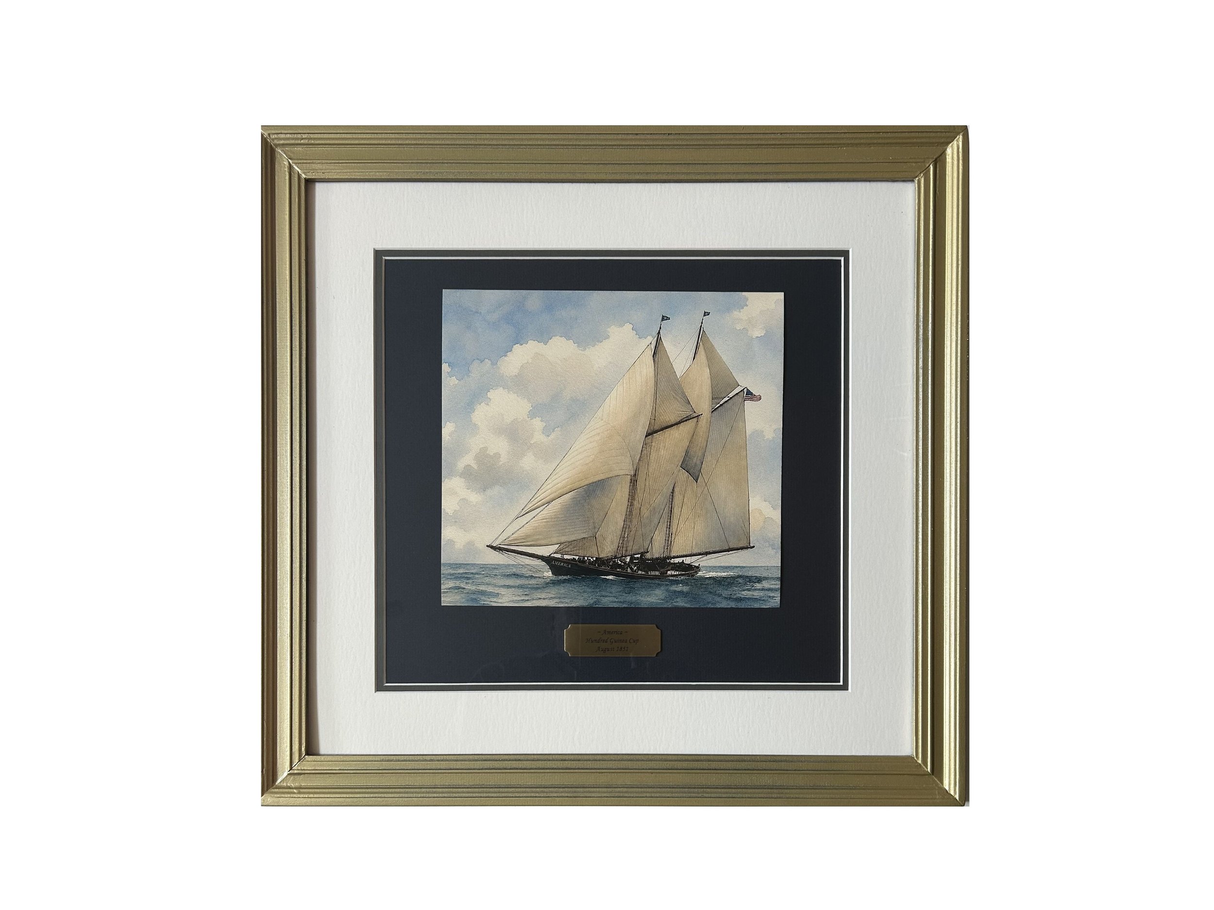 Historic image of the yacht America, winner of the 1851 Hundred Guinea Cup,  Gallery Edition