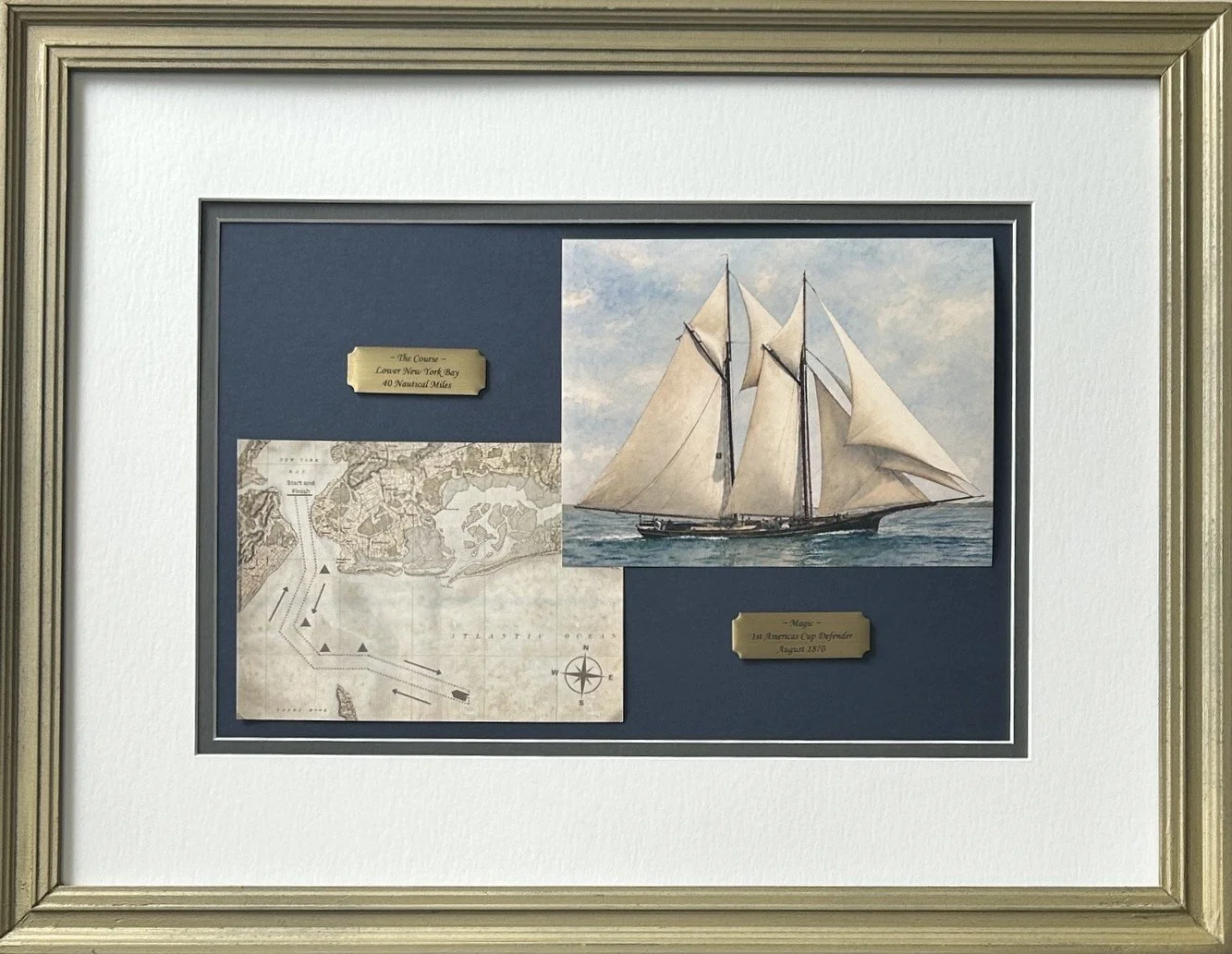 Yacht Magic, 1870 winner of the 1st America's Cup Defense, Heritage Edition
