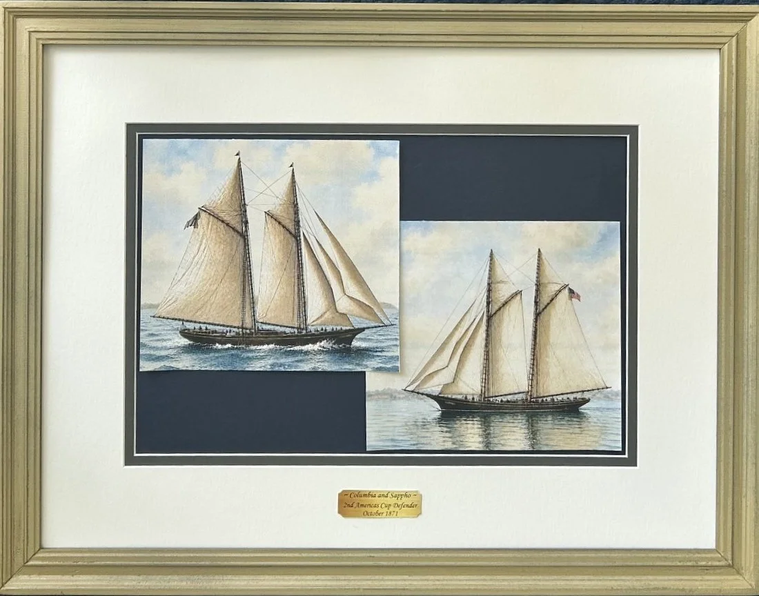 Yachts Columbia and Sappho, 1871 winners of the 2nd America's Cup Defense, Gallery Edition