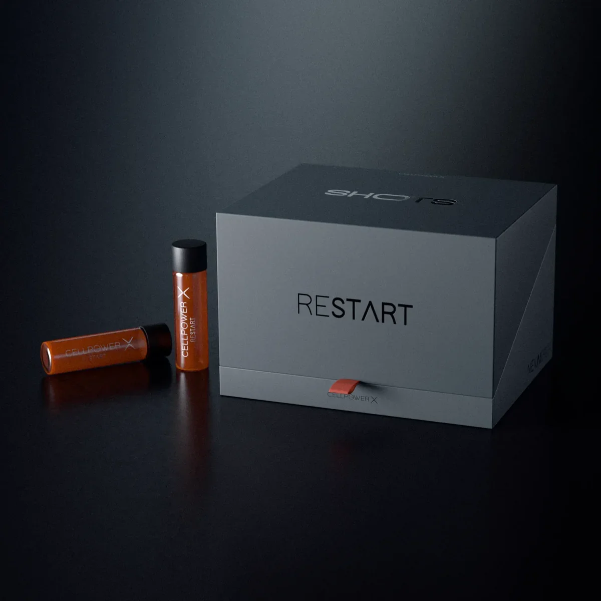 CellPowerX RESTART morning liquid energy SHOT with guarana natural caffeine and CoQ10