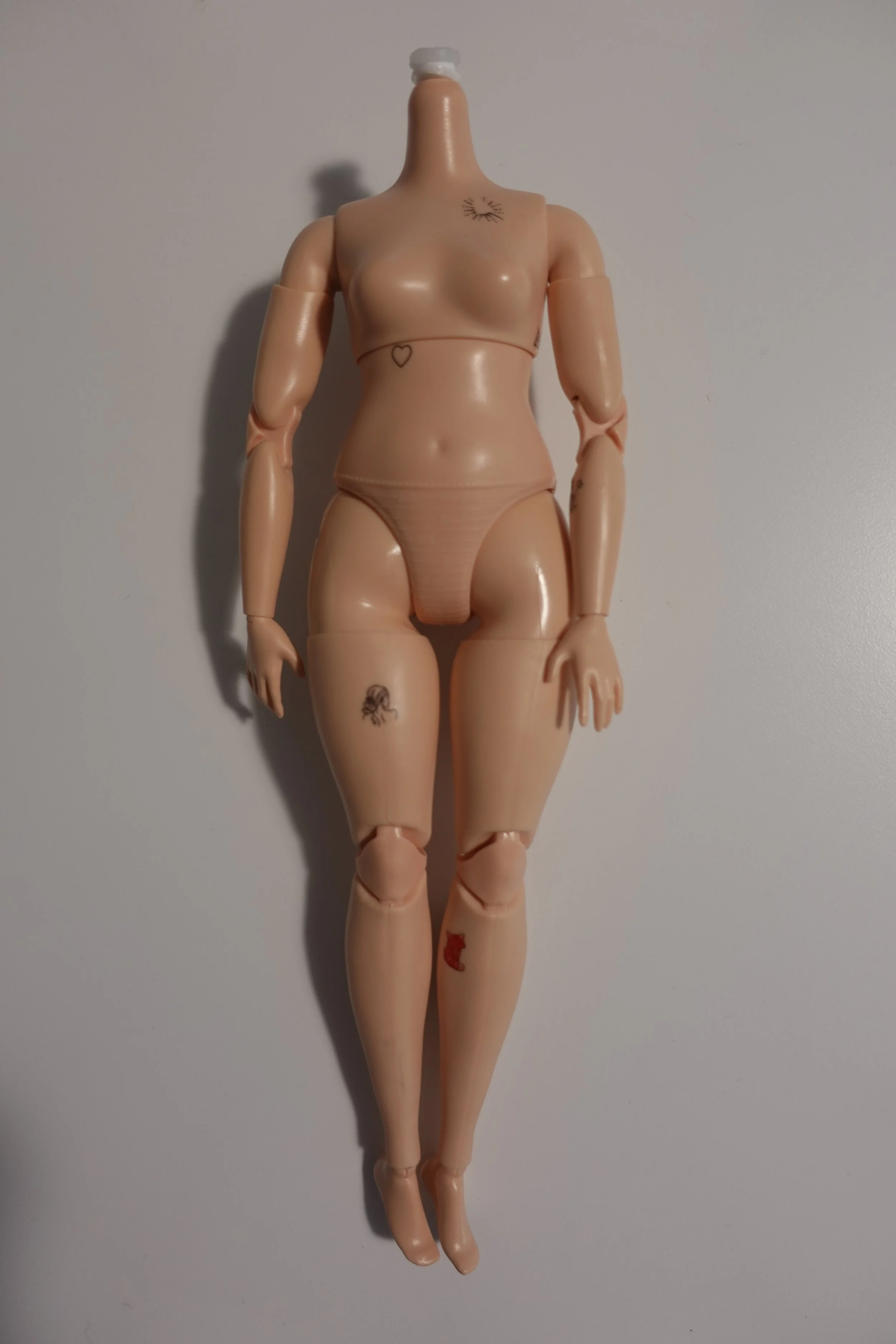 Barbie Made to Move Curvy Body w/ Sticker Tattoos