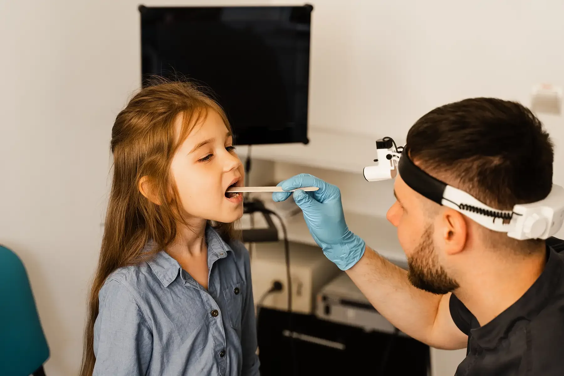 doctor with a young girl