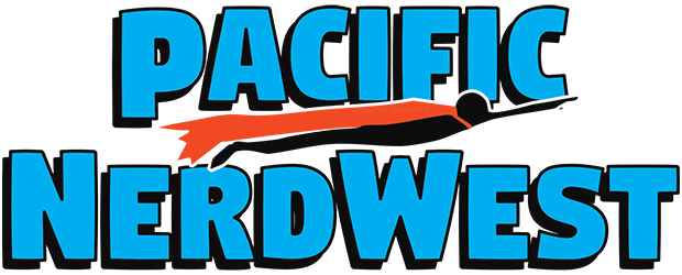 Text saying 'Pacific NerdWest' with a red brush stroke between the words.