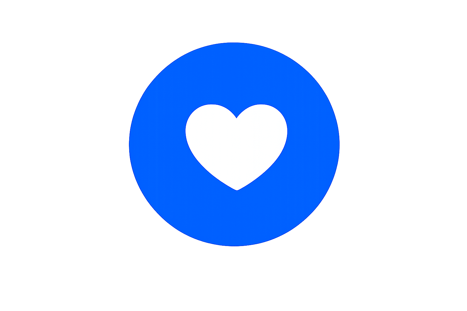 Facebook Messenger app icon with a white heart inside a blue circle.