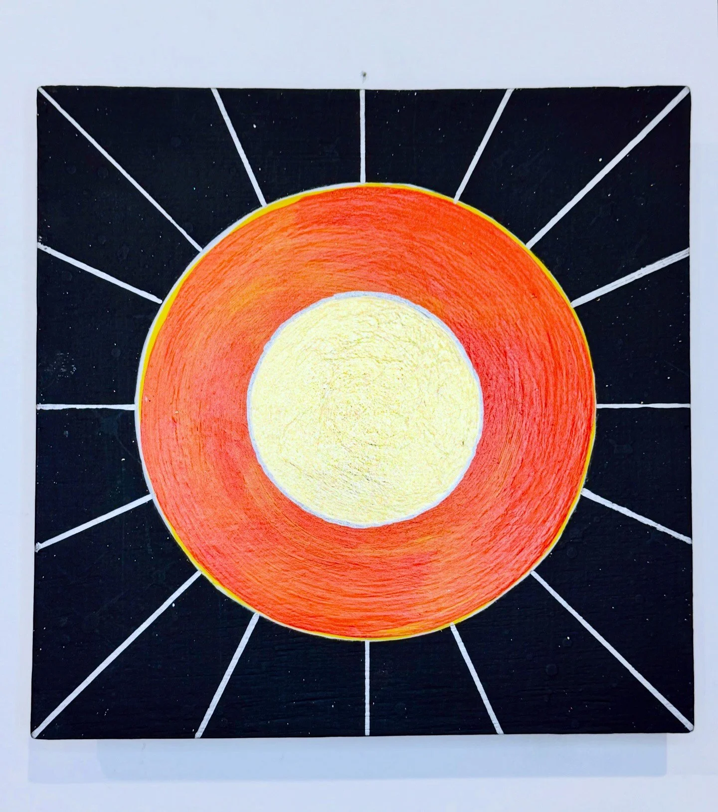 "Orange Moon"
acrylic, gold leaf on wood
8"x8"
2026
Series: A Signal From Home