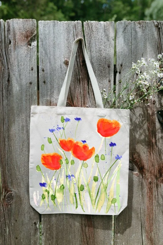 A tote bag with Poppin Up