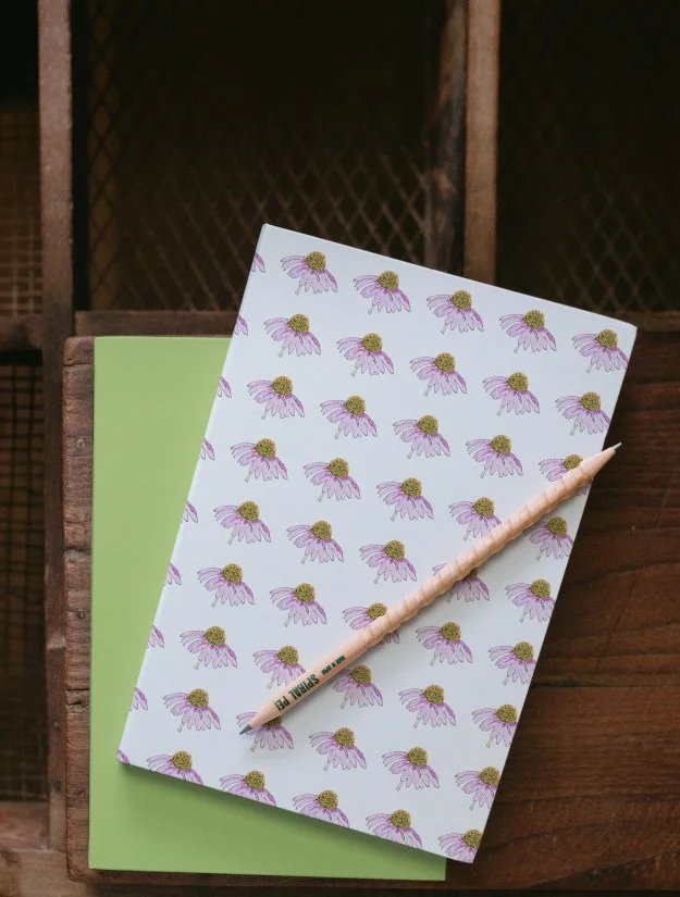 A journal with Coneflower
