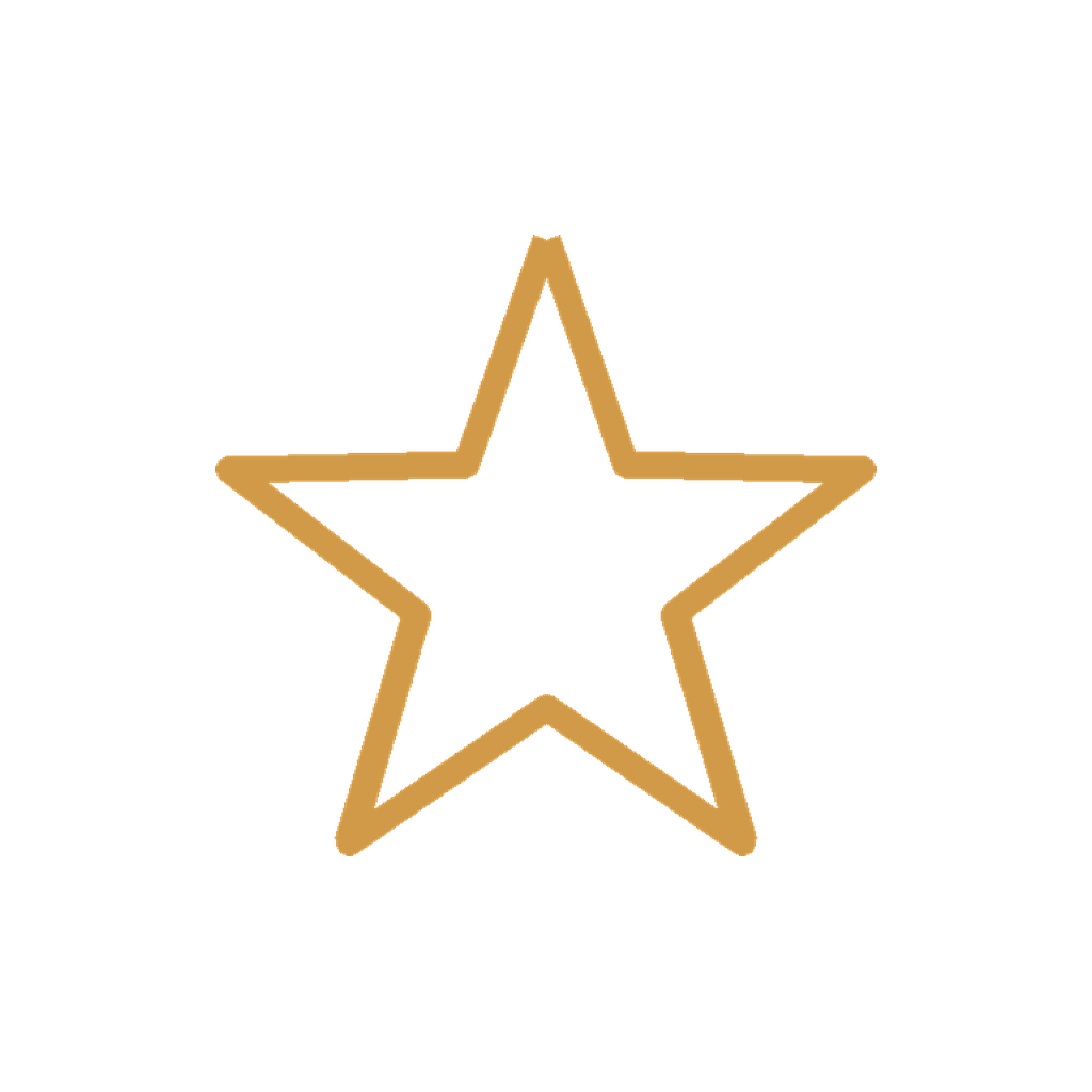 A golden star-shaped outline on a black background.