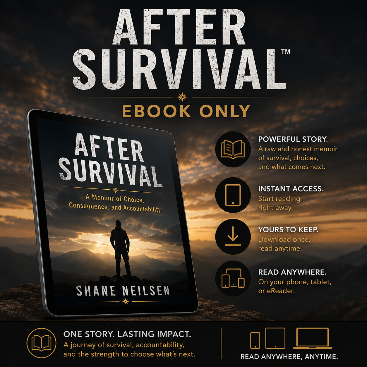 AFTER SURVIVAL memoir by Shane Neilsen, eBook edition