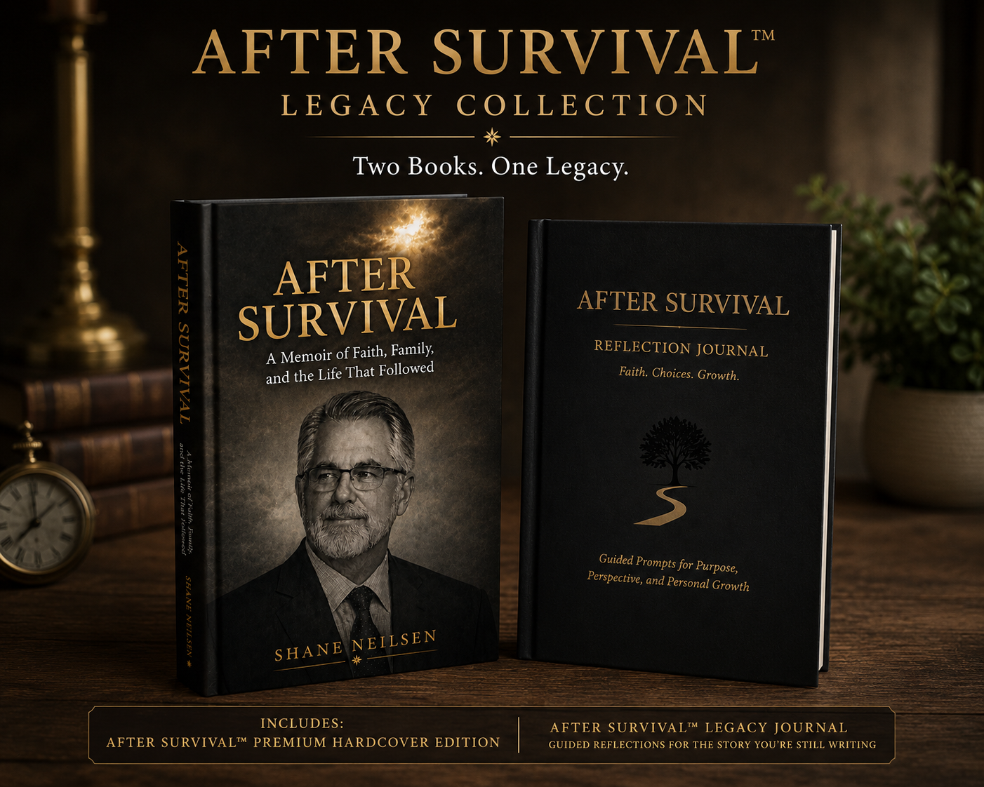 AFTER SURVIVAL memoir and Legacy Reflection Journal collection