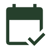 Calendar checkmark icon