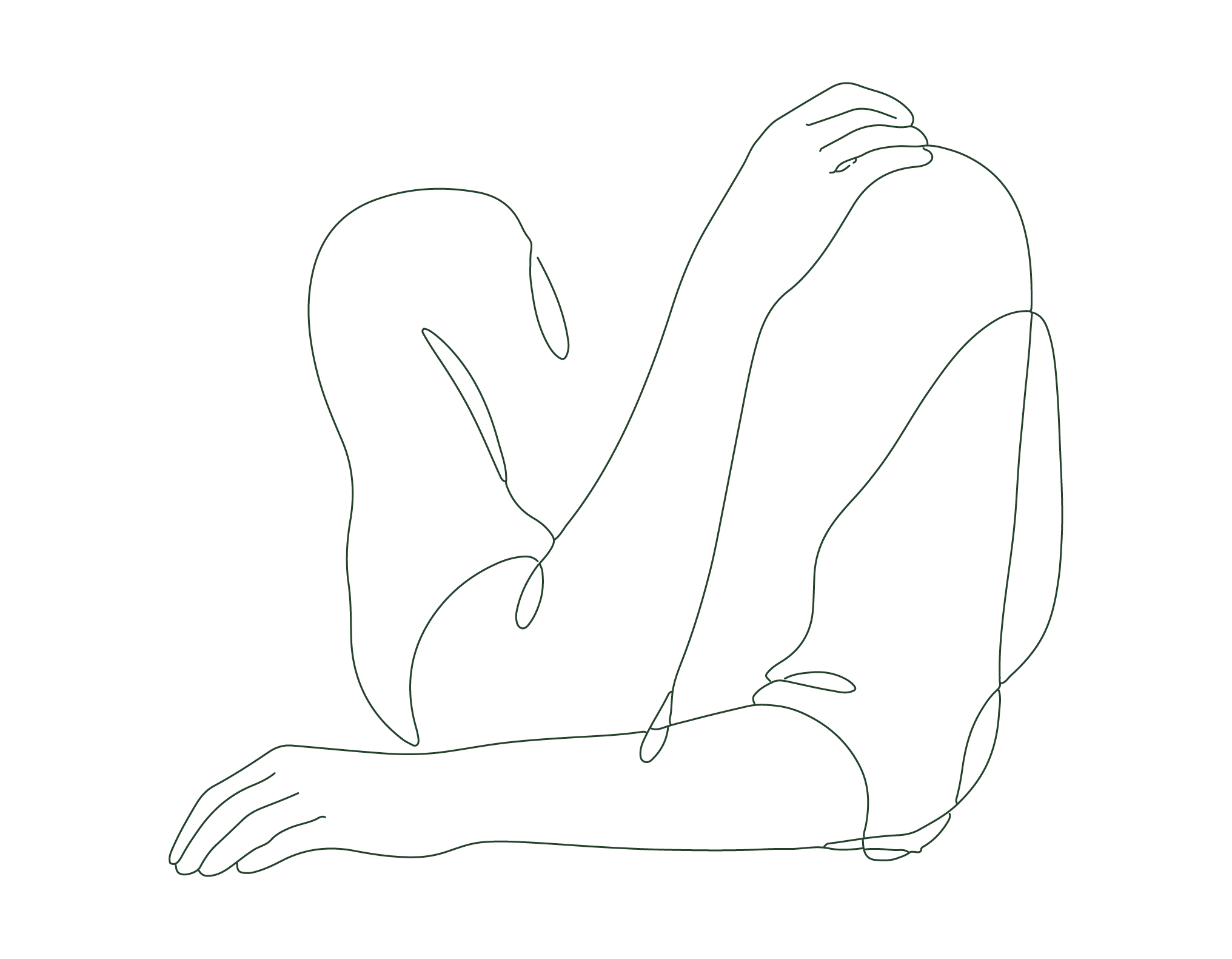 Abstract line drawing of a person