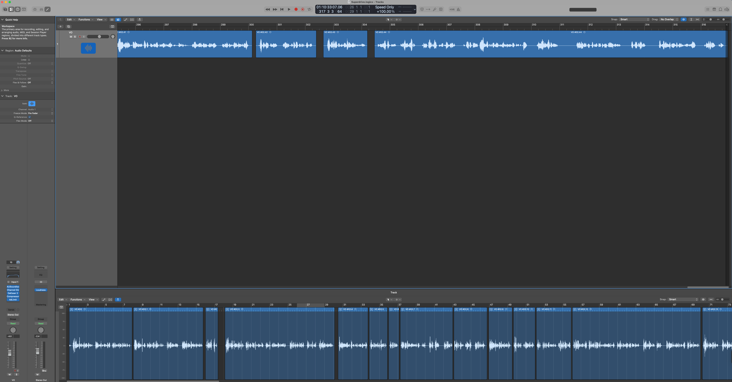Logic Pro Project file for the Superdrive video