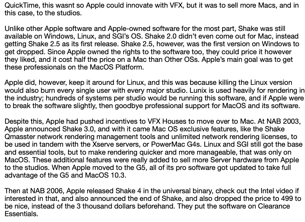 Part of the Script from the Killed by Apple: Shake Video.