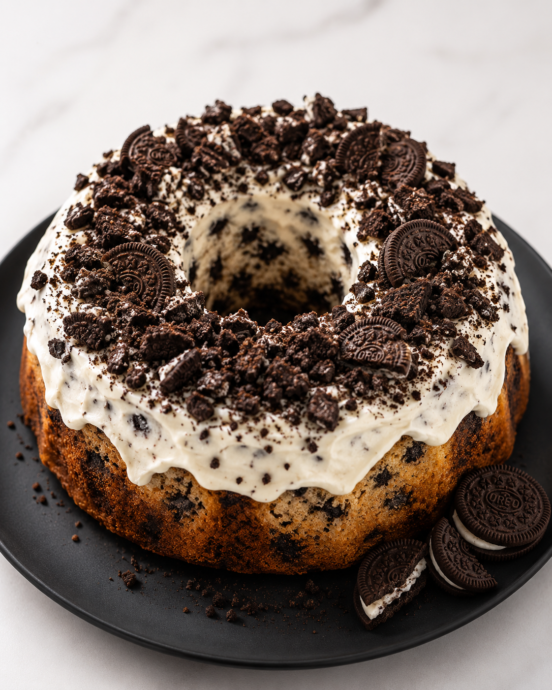 Oreo Crunch Pound Cake