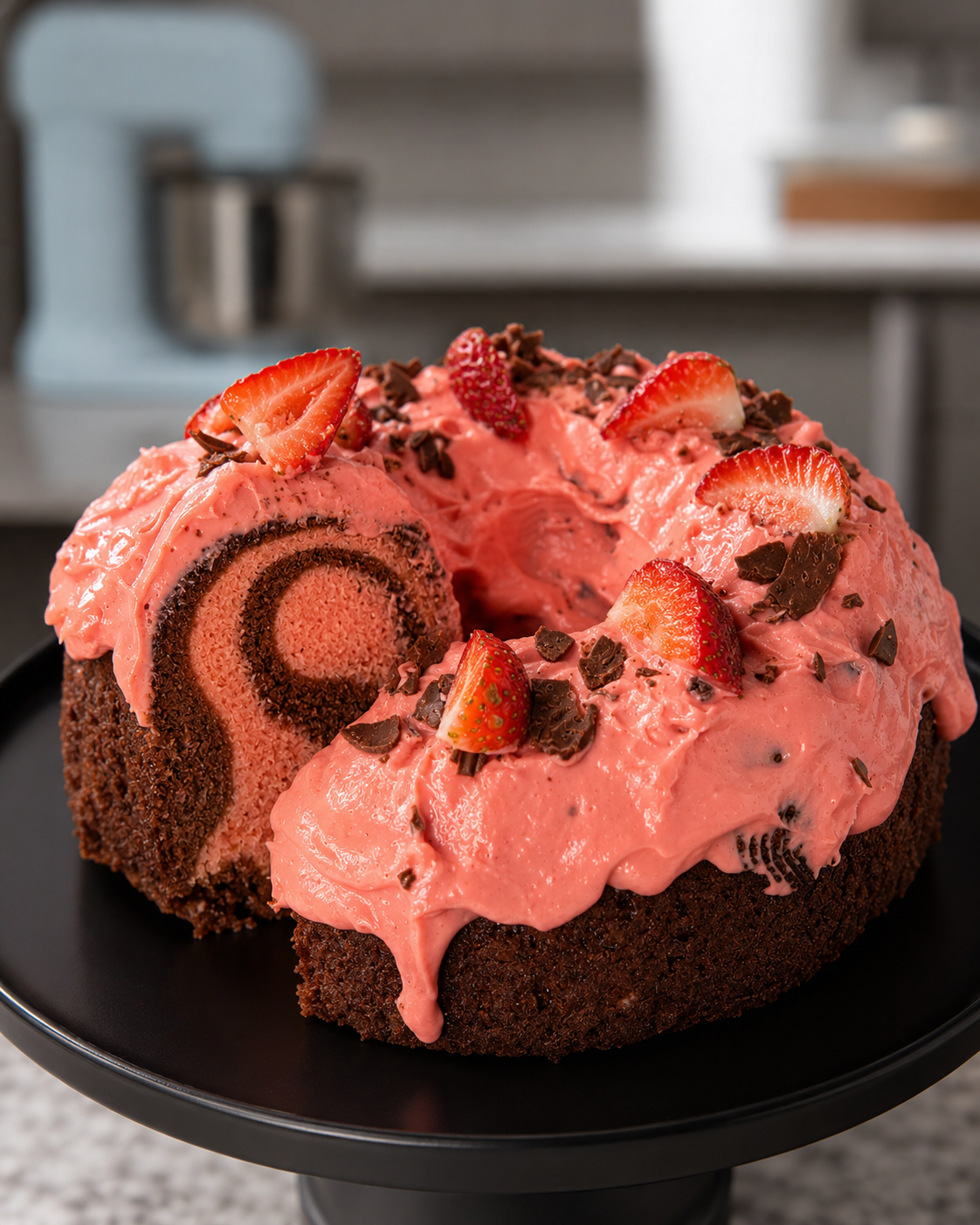 Chocolate Strawberry Pound Cake