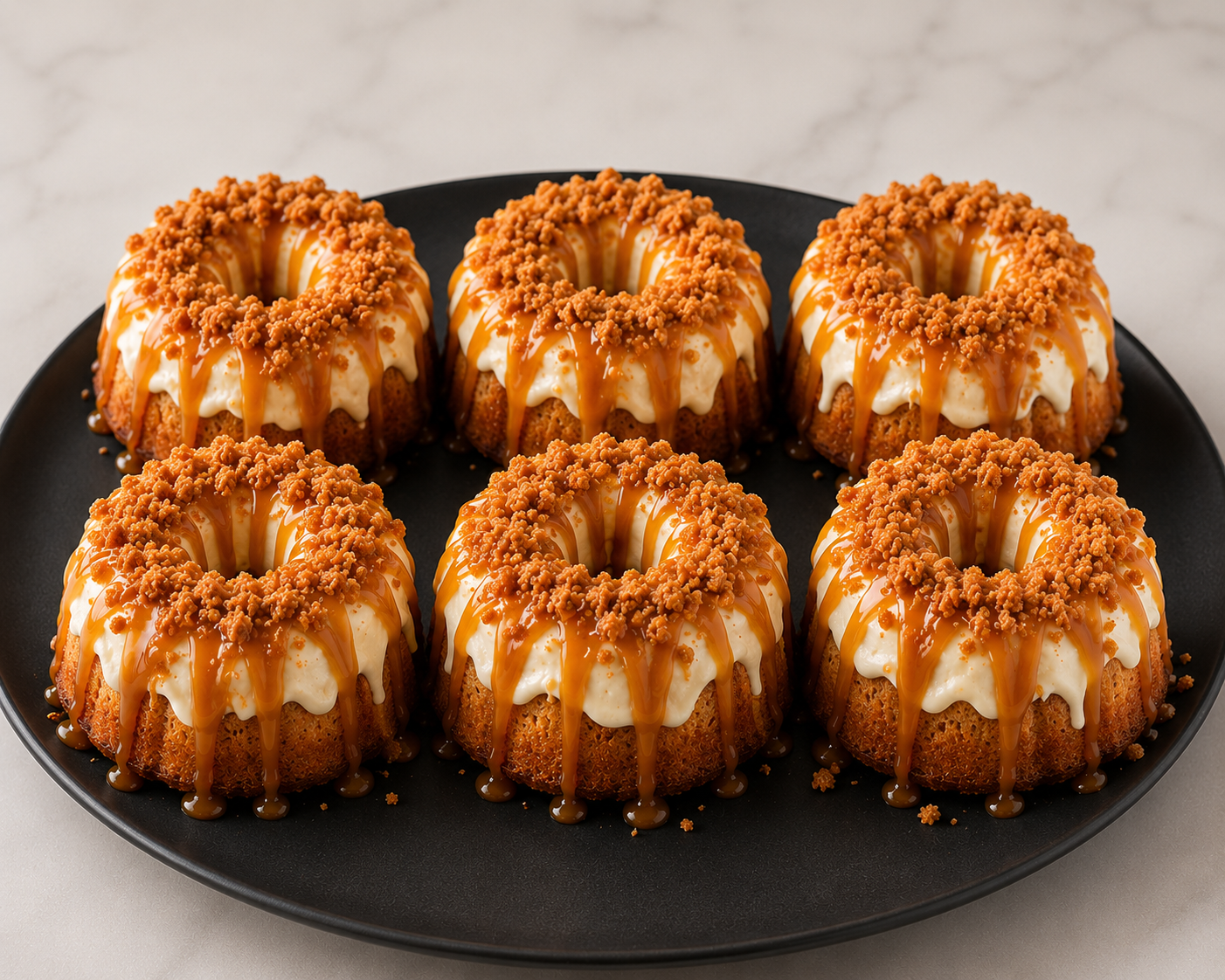 6 MINI POUND CAKES - Caramel Crunch Cake