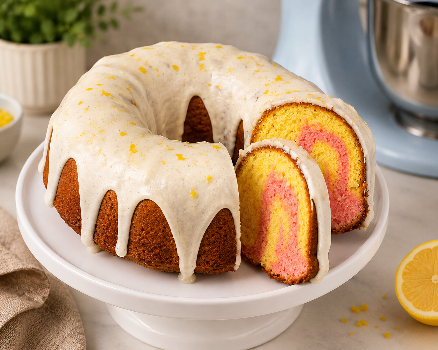 Strawberry Lemon Pound Cake