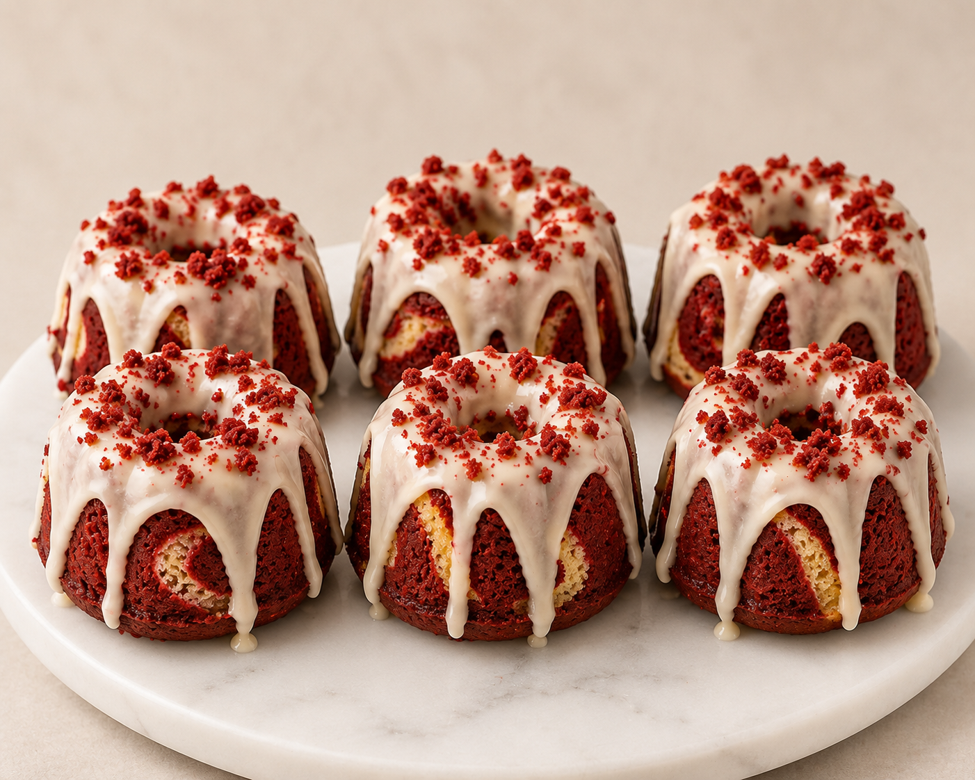 6 MINI POUND CAKES - Red Velvet Cheesecake Pound Cake