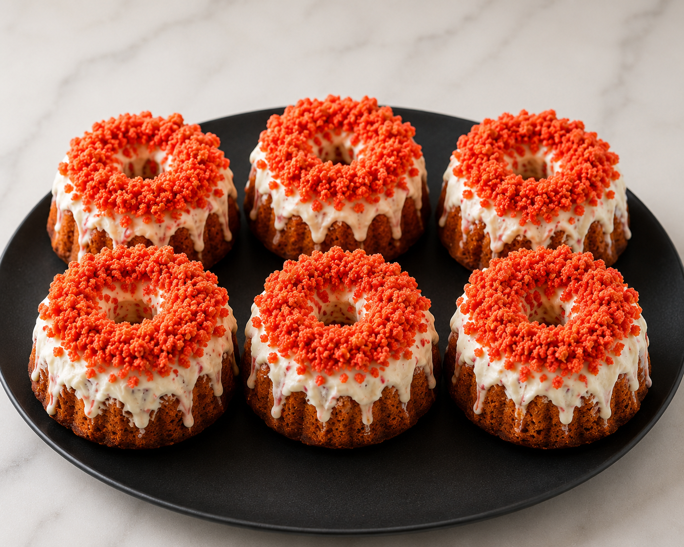 6 MINI POUND CAKES - Strawberry Crunch Pound Cake