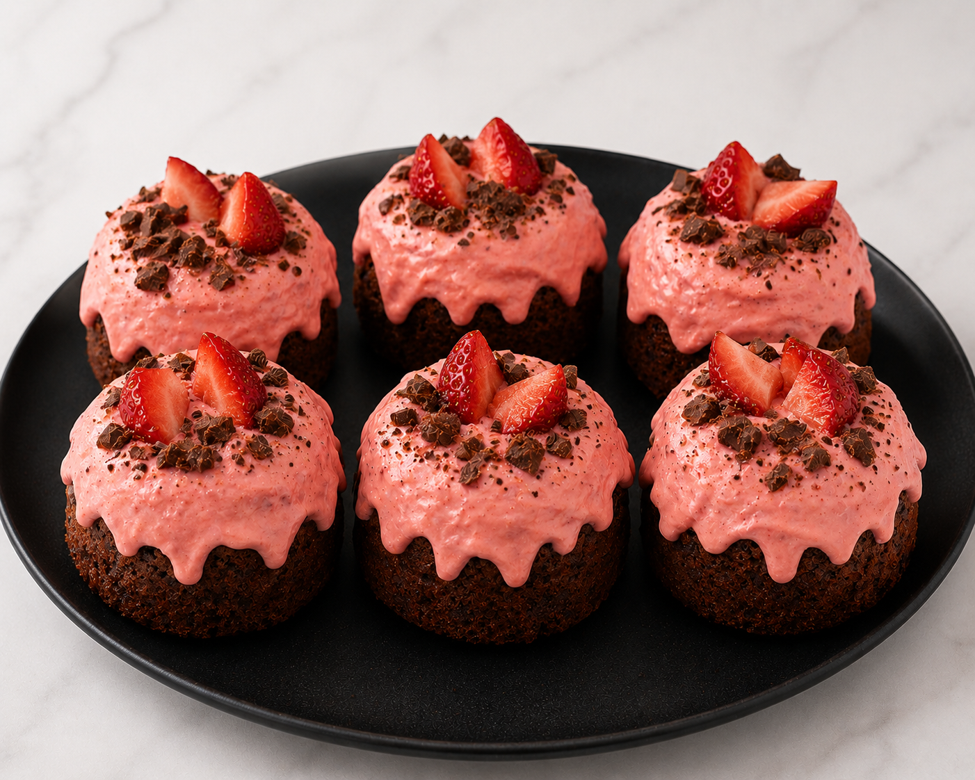 6 MINI POUND CAKES - Chocolate Strawberry Pound Cake