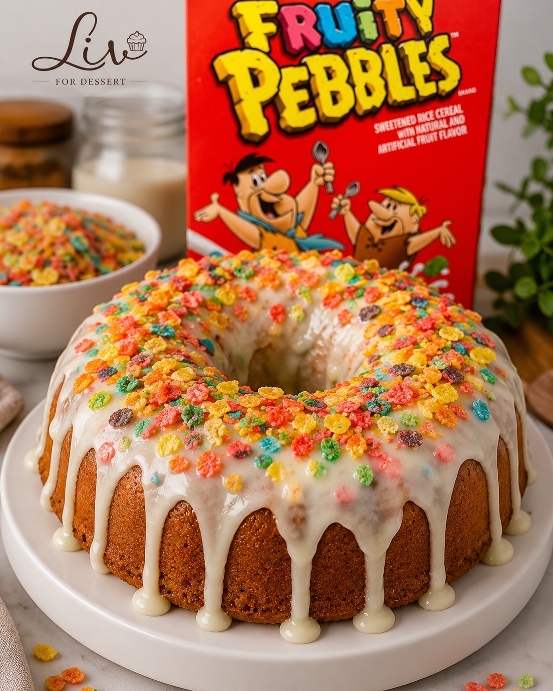 Fruity Pebble Pound Cake