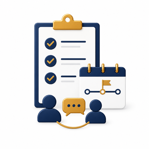 Icon representing shared expectations and lab communication