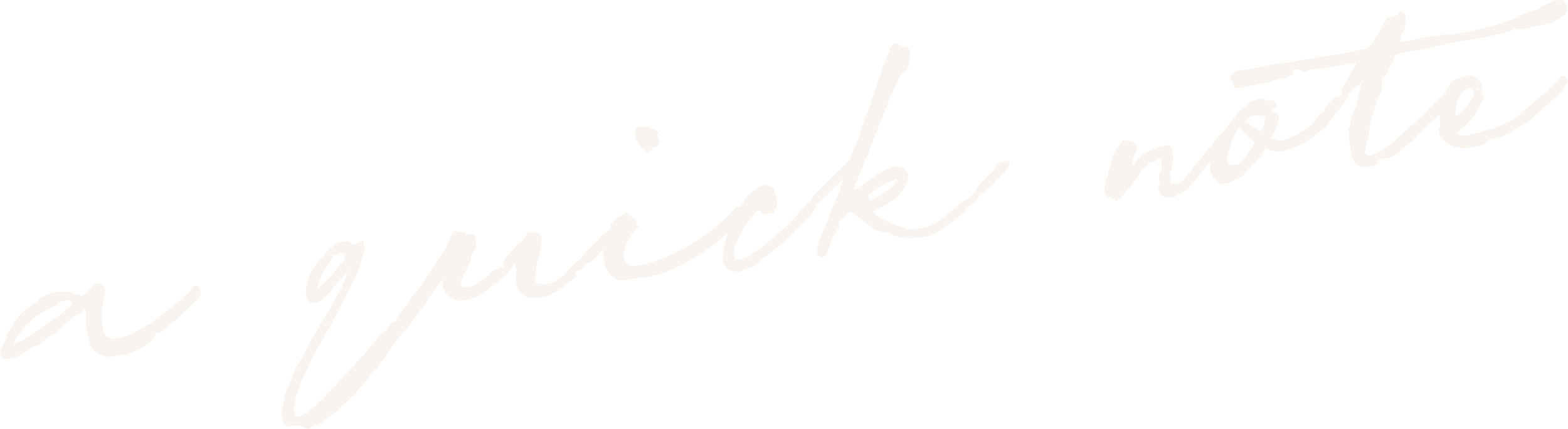 white script text that says "a quick note"
