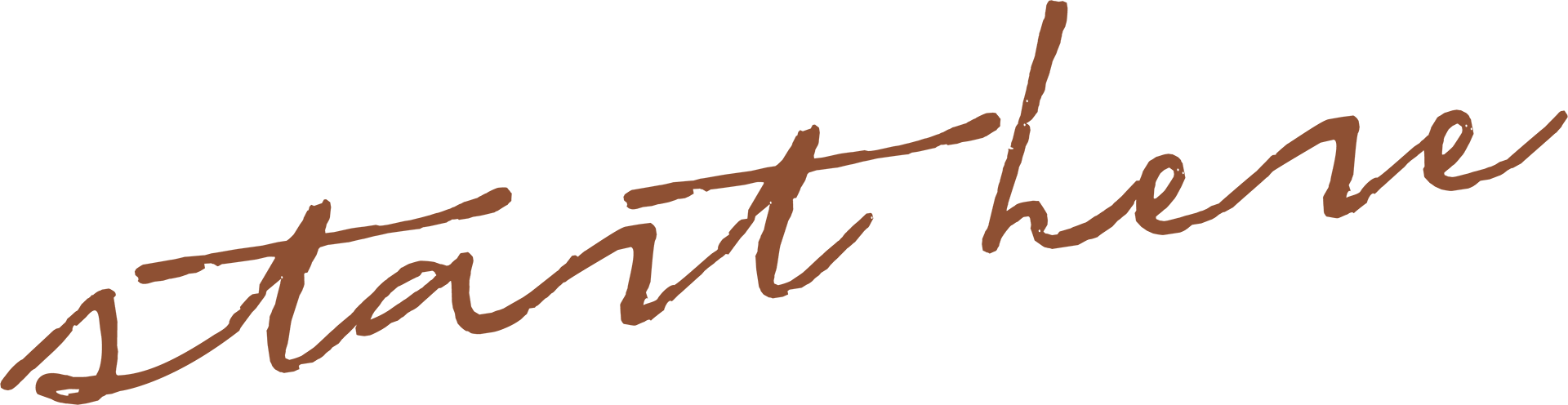 Text that reads 'start here' for Liro Pilates in Anchorage, Alaska.