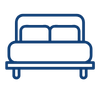 Budget motel room icon