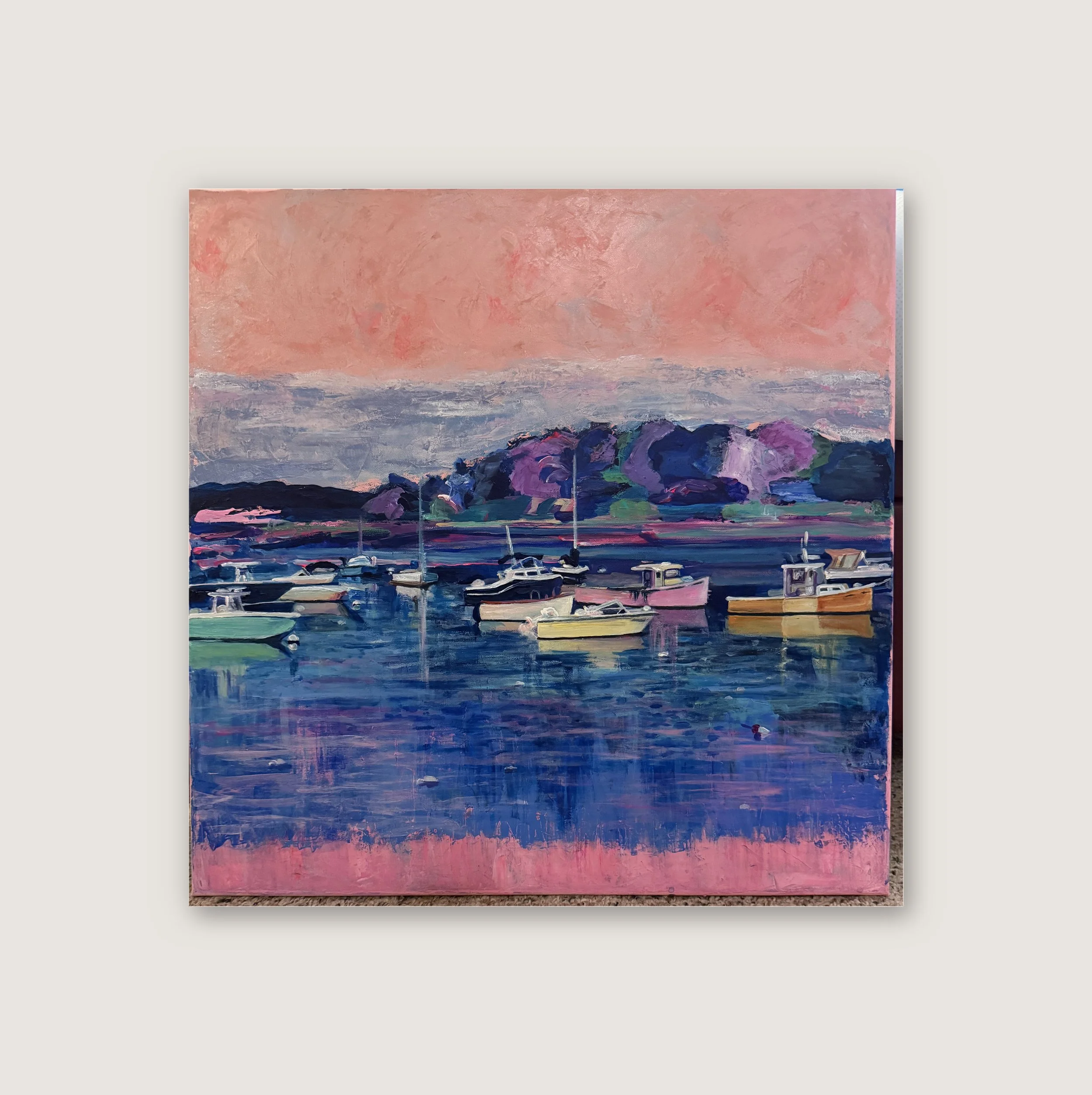 Sunset Harbor Serenity Canvas Art