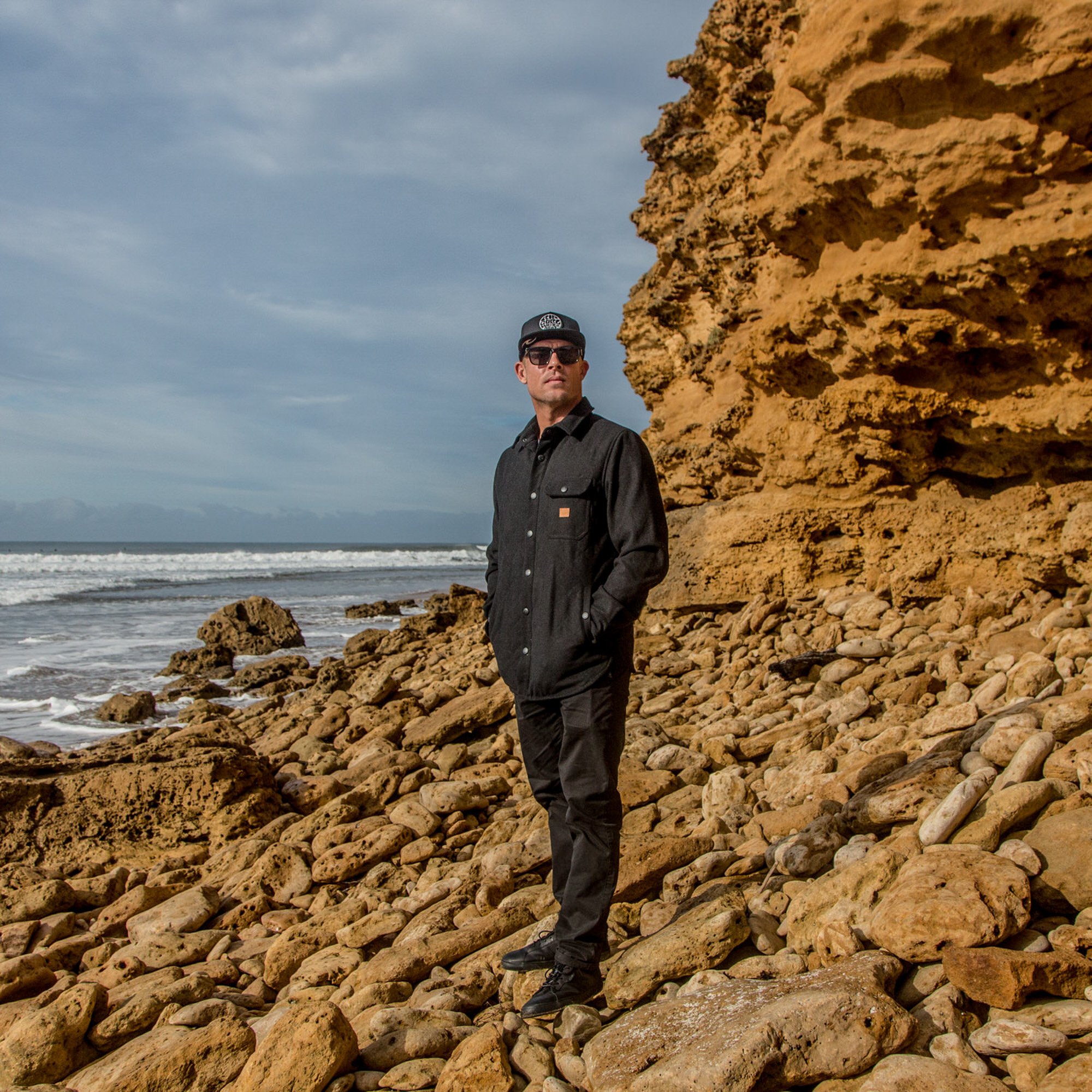Surfer Mick Fanning poses for a portrait at Bells Beach