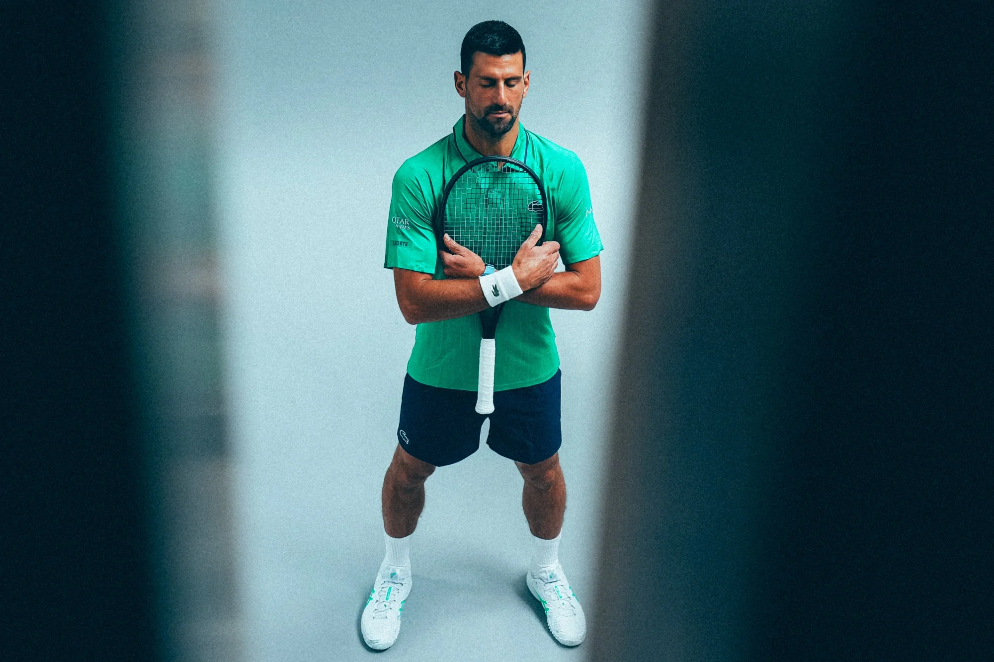 Novak Djokovic portrait during ATP content shoot at Melbourne Park on January 14, 2026 in Melbourne, Australia. Photo by Asanka Ratnayake