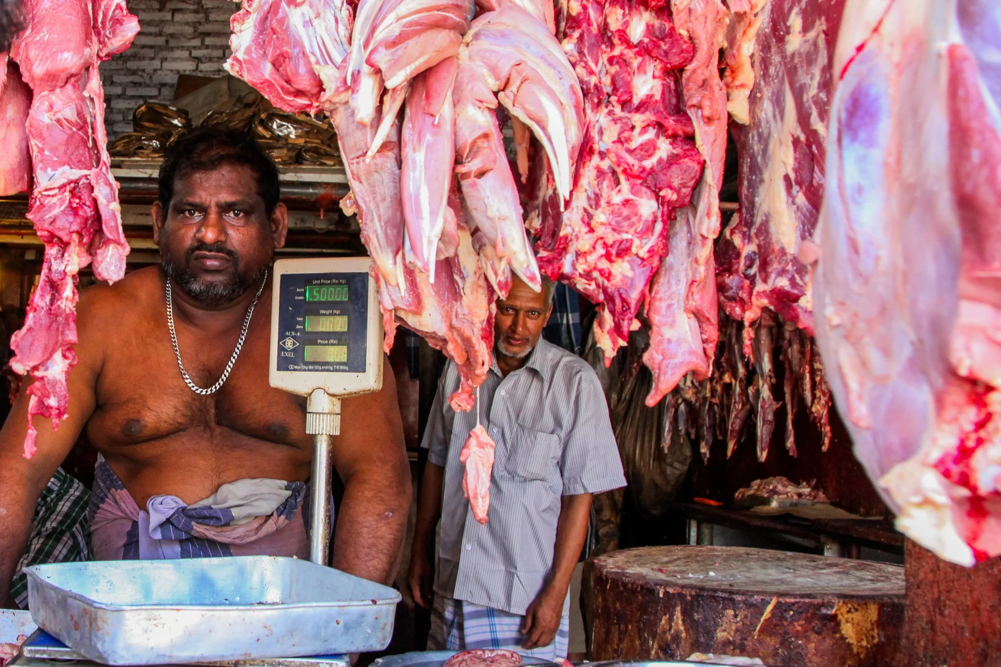 Sri Lankan Butcher in pettah Colombo